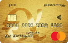 Gebührenfrei Mastercard Gold - Kartenmotiv