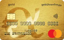 Gebührenfrei Mastercard Gold - Kartenmotiv