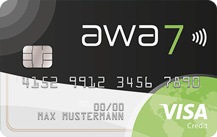 awa7® VISA Kreditkarte VISA Kreditkarte - Kartenmotiv