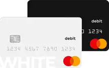 Black & Whitecard Prepaid MasterCard Logo